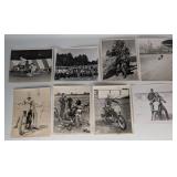 Lot Of 1940s-50s Vintage 8x10 Motorcycle Racing Ph