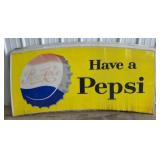 70" Vintage Pepsi Cap Plastic Advertising Sign