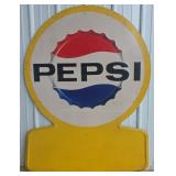 Vintage SST Embossed Pepsi Cap Advertising Sign