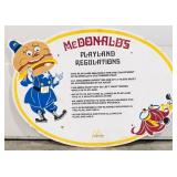 3-1/2ft Vintage SSP McDonalds Playland Regulations