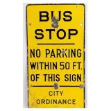 Vintage SSP City Of Chicago Bus Stop Sign