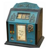 Antique 1 Cent Coin Operated "Smokes" Gumball Ma