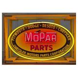 Custom MOPAR Parts Neon Sign / Plymouth Dodge DeSo