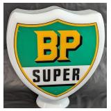 Super BP Gasoline Glass Shield Gas Pump Globe