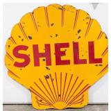 4ft Vintage DSP Shell Gasoline Clamshell Advertisi