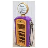 Custom Bennett 788 Gas Pump Wine Bottle Rack w/ Gl