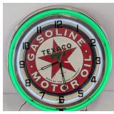 Custom Texaco Motor Oil Neon Clock