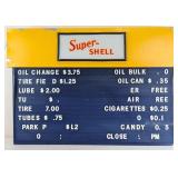 Custom Super Shell Gas Station Lighted Menu Board