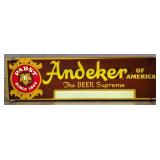 Vintage Pabst Andeker Beer Embossed Lighted Sign