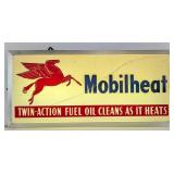 Vintage Mobilheat Lighted Advertising Sign w/ Pega