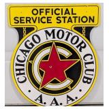Large 44in Vintage DSP Chicago Motor Club AAA Serv