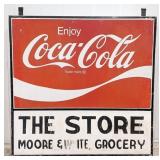 Nearly 4ft Vintage DST Coca-Cola Moore & White Gro
