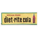 4-1/2ft Vintage SST Diet-Rite Cola Embossed Advert