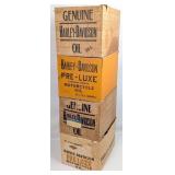 4) 1950s Harley-Davidson 1 Quart Oil Can 24 Count