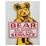 Large Vintage SST Bear Wheel Alignment Service Emb