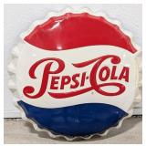Vintage SST Pepsi-Cola Embossed Bottle Cap Sign