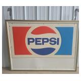 Vintage 2-Sided SST Embossed Pepsi Hanging Adverti