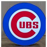 Large 28in Chicago Cubs Baseball Lighted Sign