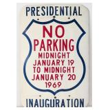 1969 SST Presidential Inauguration No Parking Sign