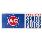 Vintage AC Spark Plugs Clock Face