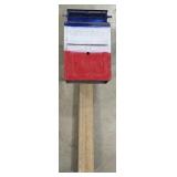 Vintage U.S. Mail Letter Box with Concrete Pole