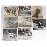 Lot Of 8 Large Vintage Motorcycle Hill Climb 8x10