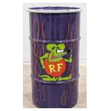 Custom Hand Painted & Pinstriped Rat Fink Oil Barr