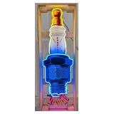 4ft Custom Neon Spark Plug Service Sign w/ Flashin