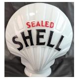 Sealed Shell Gasoline Glass Gas Pump Clamshell Glo