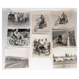 Lot Of 8 Large 1940s-1950s Vintage Motorcycle Raci