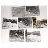 Lot of 7 Large Motorcycle Hill Climb 8x10 Photogra