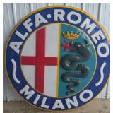 Vintage Alfa-Romeo Milano Embossed Plastic Dealer