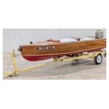 1949 Century Wooden Boat W/ Trailer
