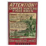 Vintage SST Campers Hunters Fisherman Embossed Sig