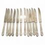 12 National Sterling Dinner Knives