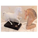Lladro "Gallop" Horse Figurine and Wooden Horse