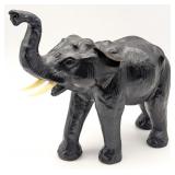 Molded Leather Elephant Sculpture