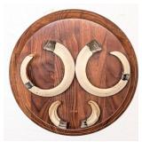 Wild Boar Tusk Taxidermy Display on Wood Plaque