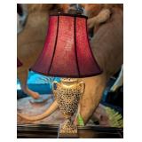 (2) Porcelain Cheetah Print Table Lamps