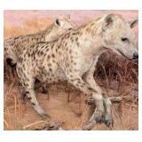 Hyena Leaping Full Body Taxidermy Mount