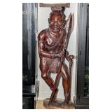 4ft Carved African Ironwood Tribal Sculpture