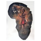 Painted African Elephant Ear Taxidermy By Madeline