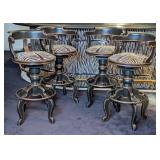 (4) Zebra Bar Stools