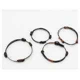 (4) Woven African Elephant Hair Bangle Bracelets U