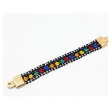 Engraved 14k Gold Bead Work Bracelet