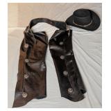 Stetson 3x Beaver Cowboy Hat & Custom Black Leathe