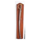 Replica Civil War Saber & Scabbard on Plaque