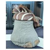 Elephant Foot & Zebra Hide Stool US RESIDENTS ONLY