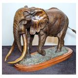 1999 Ltd. Bronze Elephant Sculpture by D. Schaefer