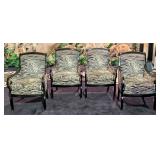 (4) Hickory Chair Co. Zebra Print Arm Chairs